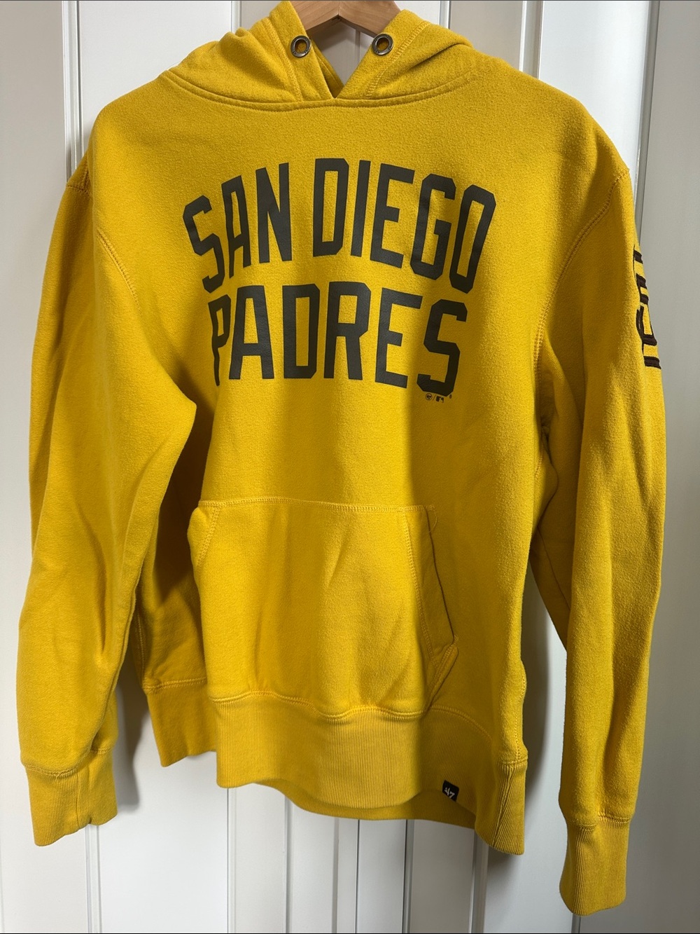 '47 San Diego Padres Yellow Crewneck Hoodie
